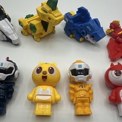 MiniForce Super Dino Power Rangers Figures lot of 10 Mini LeoBullsV TrynoV