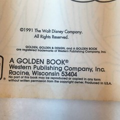 Vintage Golden – Disney 1991 Beauty & the Beast & 1993 Snow White Coloring Book