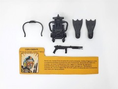GI JOE COMANDOS EM ACAO COBRA D’AGUA (EELS) COMPLETE w/FILE CARD BRAZIL ESTRELA