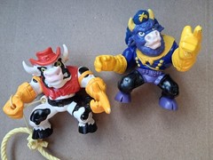 Vintage 1991 Hasbro Cowboy Of Moo Mesa Cowlorado Kid Colonel Cudster set of 2