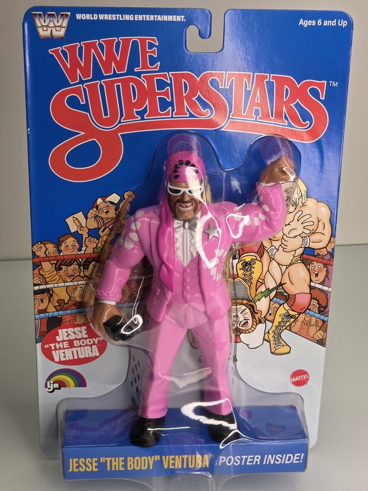 WWE Superstars LJN Jesse Ventura Exclusive Blue Card Retro