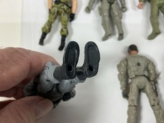 Lot of 6 The Corps Milatry Army Figures 4in Adjustable 2 Lanard