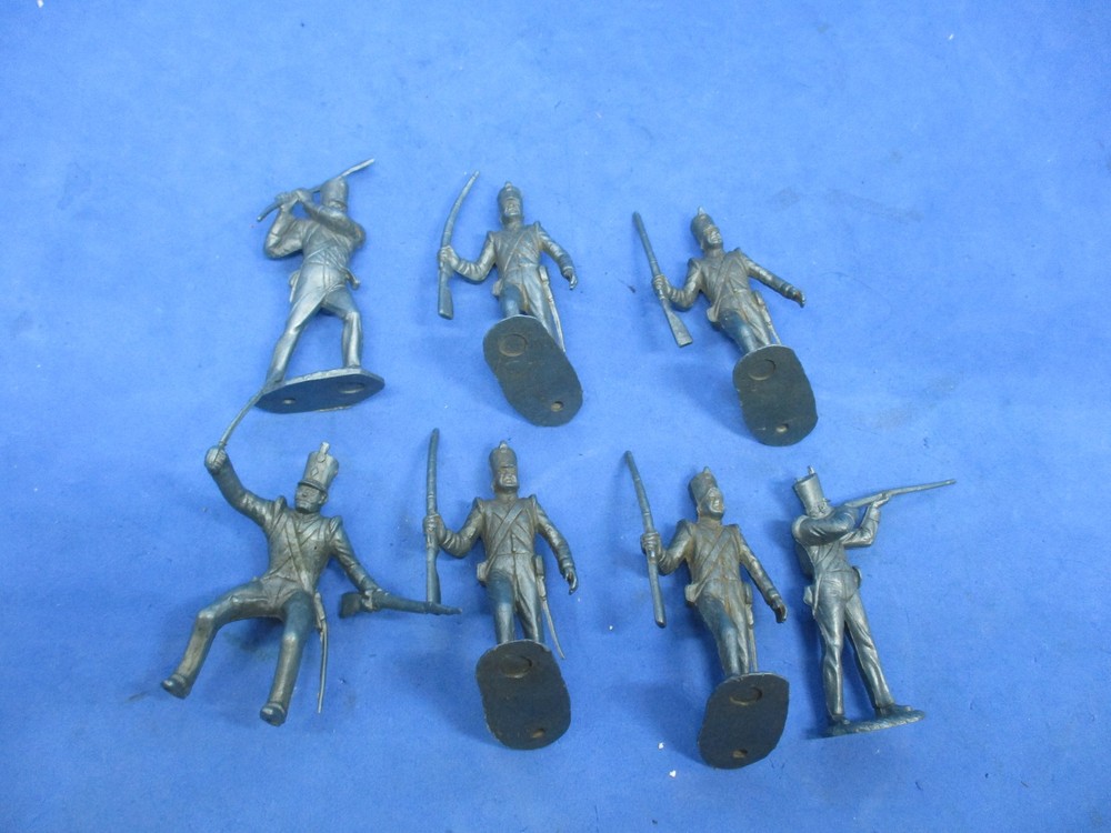 7 vintage 1950’s / 1960s Marx MPC 60mm French napoleonic ? wars figures