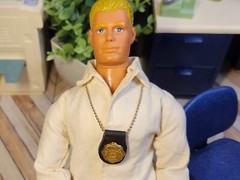 1/6 SCALE Dollhouse MINI Chicago FIRE Arson Badge, Folders, Caution Tape, Docs