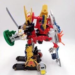BANDAI Mini pla Megazord Power Rangers Samurai Super Sentai Shinkenger Haoh set