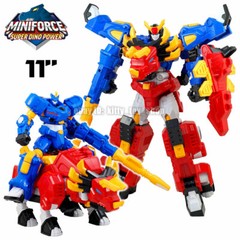 Toys MiniForce Super Dino Power FORCE TRIG Triceratops Rider Robot Knight Figure