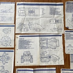 GI Joe 1982 Blueprints, Catalogs, Paperwork Conquest Snow Cat Tomahawk Lot 14