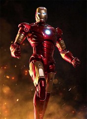 Marvel Avengers Iron Man Mark 3 MK3 Ironman LED Light Figure 1:10 Model Z.D Toys