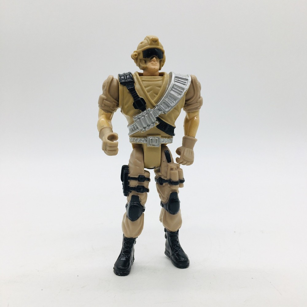 Vintage Military Soldier Action Figure Khaki Uniform 3.75″ Helmet Operator