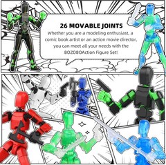 T13 6PCS Articulated Robot Action Figures – Ideal for Creative Play and Learning