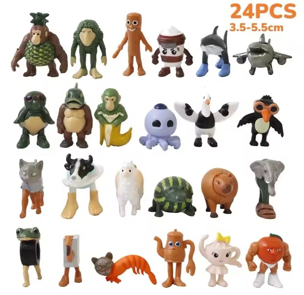 24pc set Italian Brainrot Action Figures Collection Birthday Christmas Gift Stoc