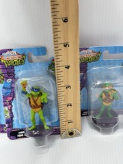 TMNT Tales Mini Figures Cake Topper 4PCs Set Ninja Turtle Retro Rare Toys -NEW!