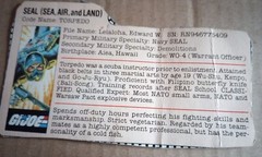 GI Joe Torpedo Action Figure With File Card Weapon Flippers Hasbro 1983 VTG G.I.