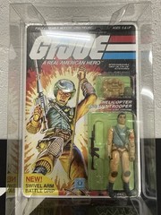 1983 GI Joe Airborne NM Recarded Unpunched Reproduction Card W/ Case ARAH