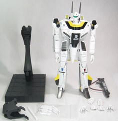 ThreeZero Robo Dou Robotech VF-1S Veritech Roy Fokker Diecast Figure Complete