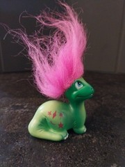 Lot Of 2-Land Of The Trolls-Troll O Saurus+Green Dinosaur