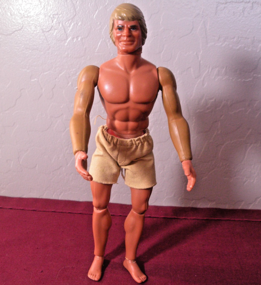 Mattel Big Jeff Action Figure 1971 Tan Trunks Karate Chop Hong Kong