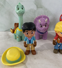 Disney Jr Dino Ranch Figures Kids Hat Dinosaurs Fence Dolls Western Toy Set Lot
