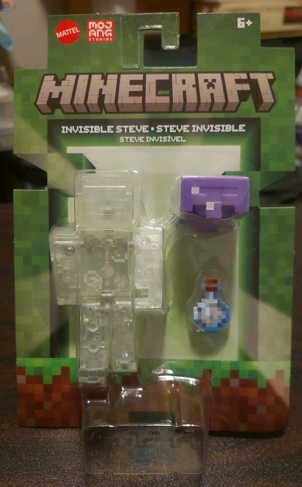 New 2026 Mattel Minecraft INVISIBLE STEVE Action Figure