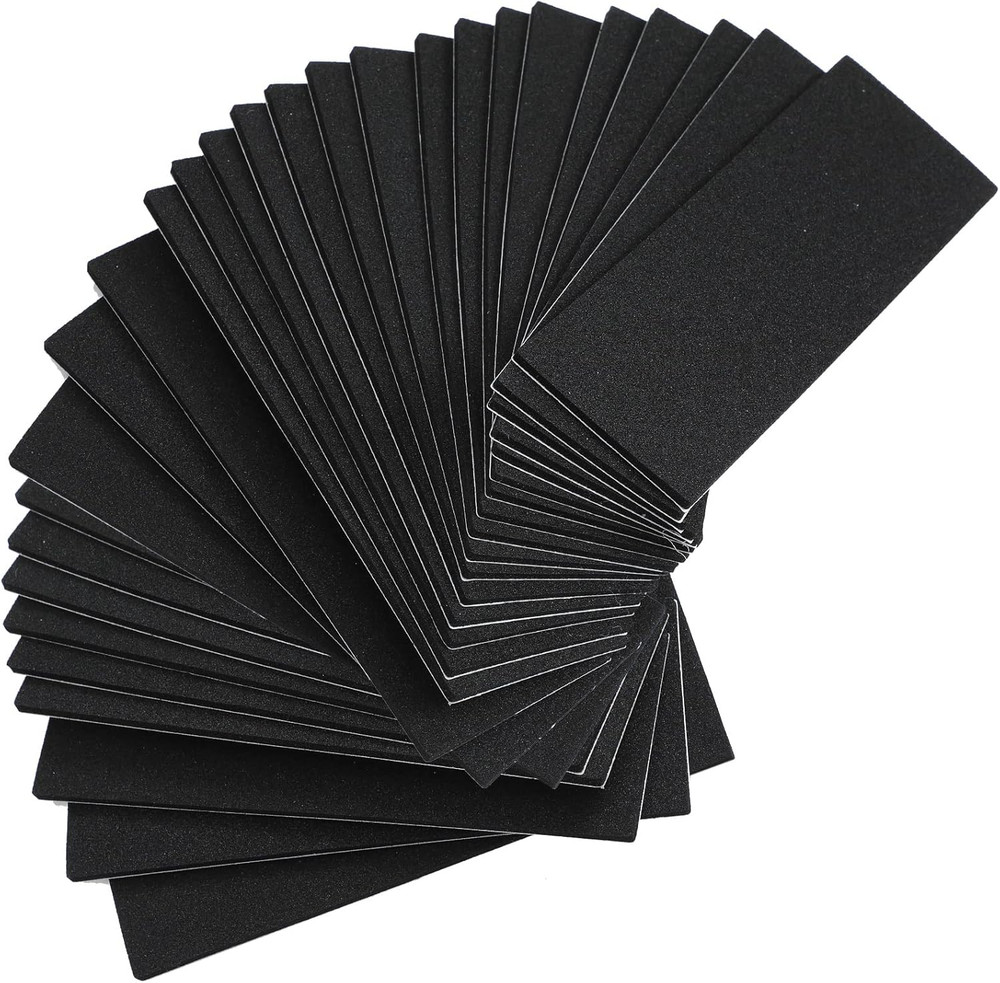 24 Pcs Black Fingerboard Foam Grip Tape 110 x 38 x 2 mm Fingerboard Deck Grip Ta