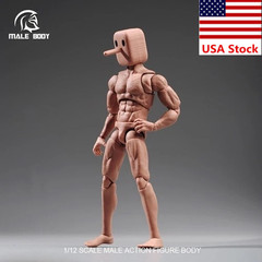 Notaman 1/12 Male Flexible Strong Muscular Body Square Head 6”Action Figure Toy