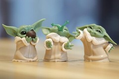 6Pcs Star Wars Mandalorian The Child Baby Yoda Grogu Doll Figure Toy Cake Topper