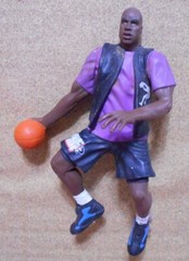 Lot: Shaquille Oneal Downtwon Action Figure, Dreamteam + Sticker Book NBA Sports