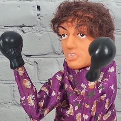 Vintage 1980s Rocky Balboa Hand Puppet Boxing Figure Sylvester Stallone Works