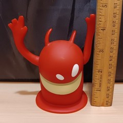 2008 THQ De Blob Video Game Toy Figure Red Plastic 4″