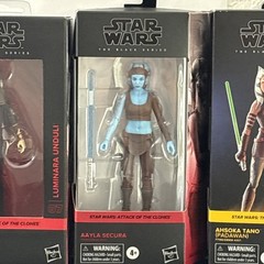 Hasbro Star Wars The Black Series Ahsoka Tano (Padawan) Aayla, Luminara Lot