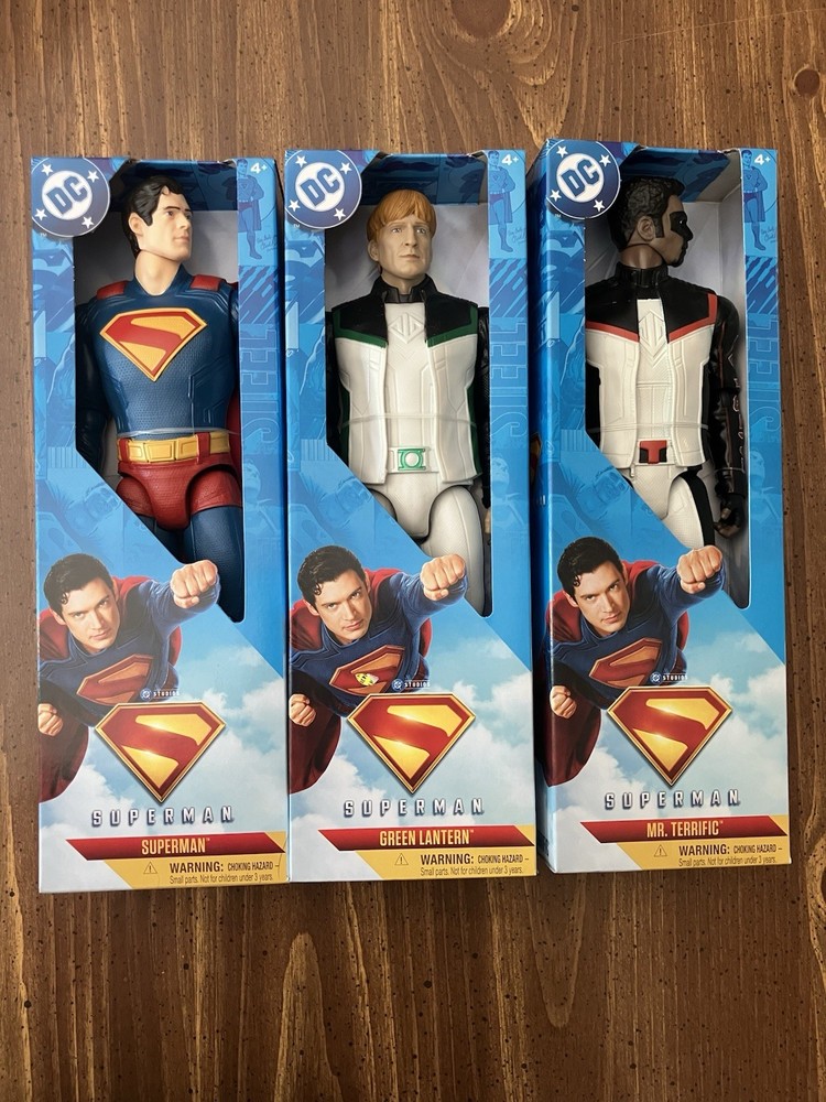 New 3 Piece Action Figure Set Superman Nostalgia Collectors
