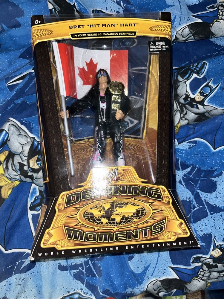 MATTEL 2011 WWE ELITE DEFINING MOMENTS BRET HIT MAN HART FIGURE NEW WCW