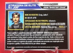 GI Joe FILE CARD Jodie Craig Marksman v1 50th Anniversary Spanish Portuguese