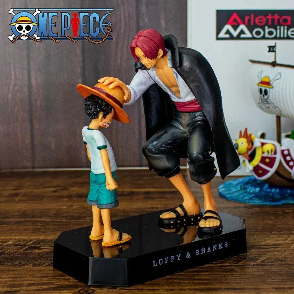 18cm OP Monkey D Luffy Four Emperors Shanks Straw Hat PVC Action Figure