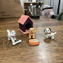 VTG 90s Jasman My Precious Pets Lot with Dog House And Dogs Food Bowl Bone