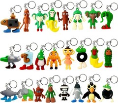 Italian Brainrot Action Figure 24PCS Tung Sahur Keychain Colourful