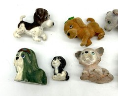 Puppy In My Pocket Mixed Lot of 10 Fuzzy Felt Flocked Mini Figure Toys