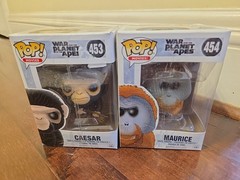 Funko Pop – Movies – War for the planet of the apes – Caesar #453, Maurice #454