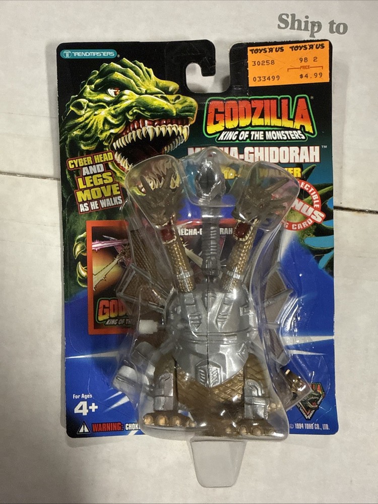 VINTAGE 1994 TRENDMASTERS GODZILLA MONSTERS MECHA GHIDORAH WIND UP WALKER – NEW