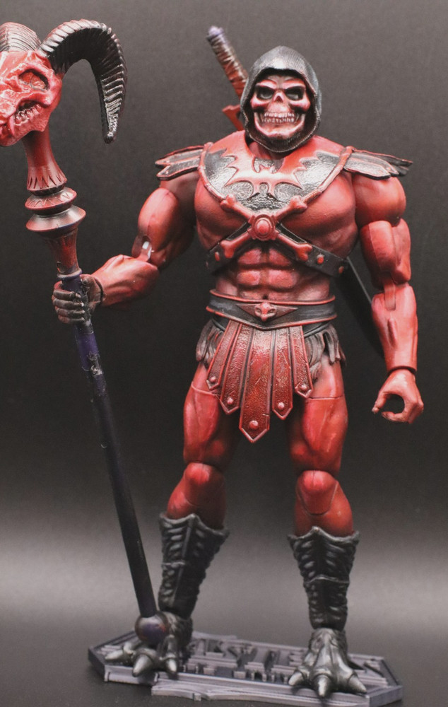 Custom MOTU-Inspired Action Figure – Red Skeleton 7″