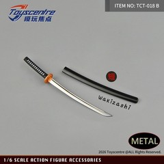 1/6 Katana Japanese black Sword Miyamoto Musashi Hot toys Phicen 12″ figure❶USA❶