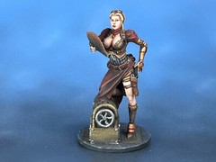 Action Figure Girl with a fan Collectible Miniature Painted 1/24 scale 80mm