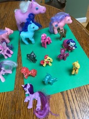 Lot Of 15 My Little Pony Figures Various Sizes Years Generations few Unicorns