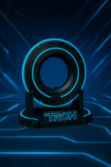 Tron Identity Disc with Display Stand – Glowing Sci-Fi Collector Piece
