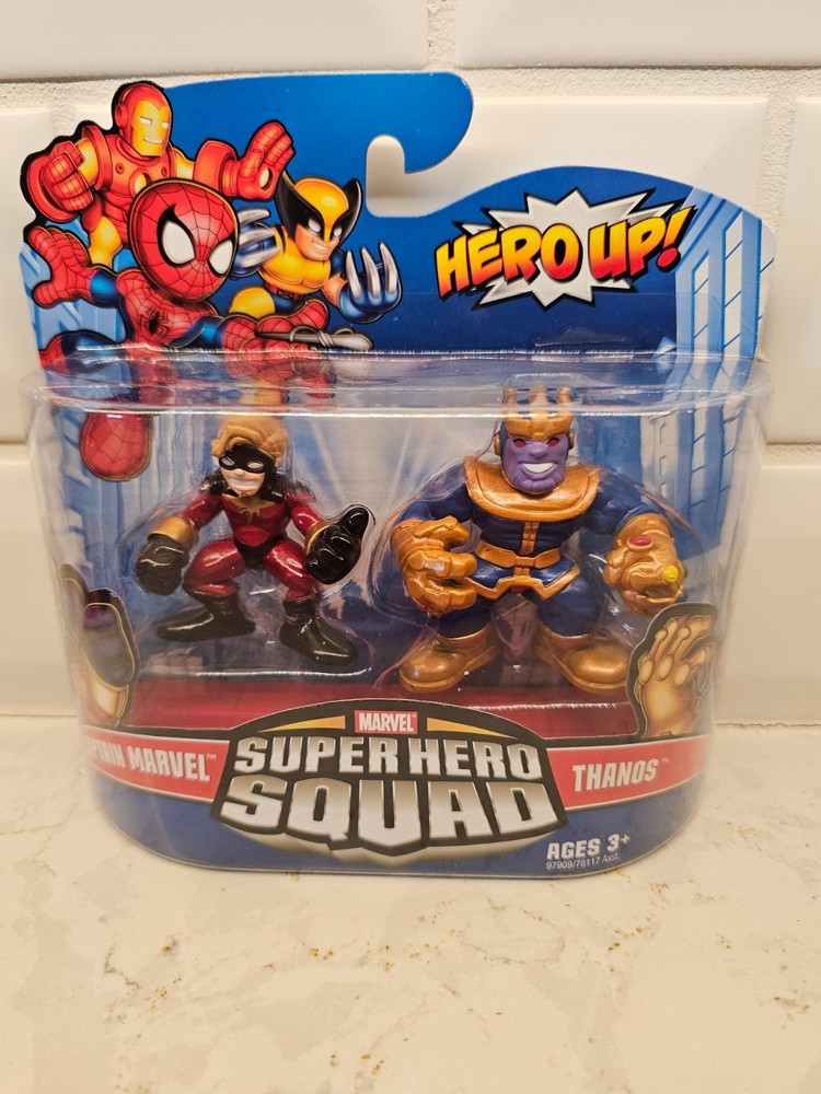 Marvel Super Hero Squad Captain Marvel Thanos 2009 2.5″ Never Opened