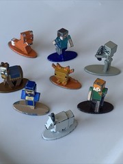Minecraft Nano Metal Figures Jada Toys Metal Die Cast Mini figures Lot of 8