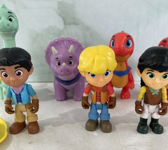 Disney Jr Dino Ranch Figures Kids Hat Dinosaurs Fence Dolls Western Toy Set Lot
