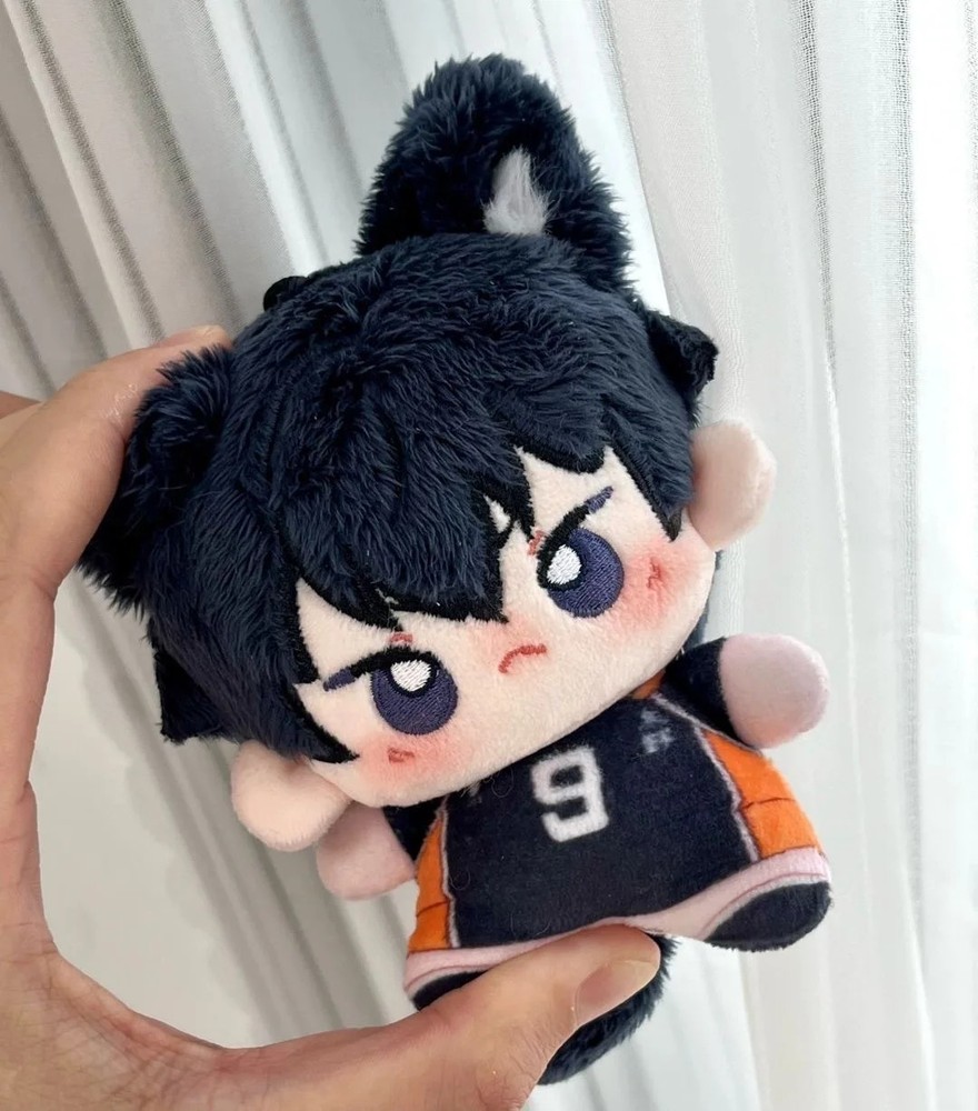 Kawaii New10cm Haikyuu Plush Toy Hinata Shoyo Keychain Tobio Kageyama Doll Gift
