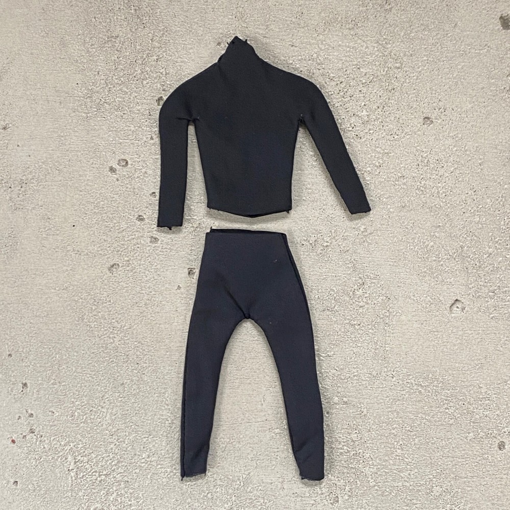 SU-BS-BK: 1/12 Black body suit for Mezco GWToys VToys 6″ muscular body