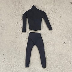 SU-BS-BK: 1/12 Black body suit for Mezco GWToys VToys 6″ muscular body